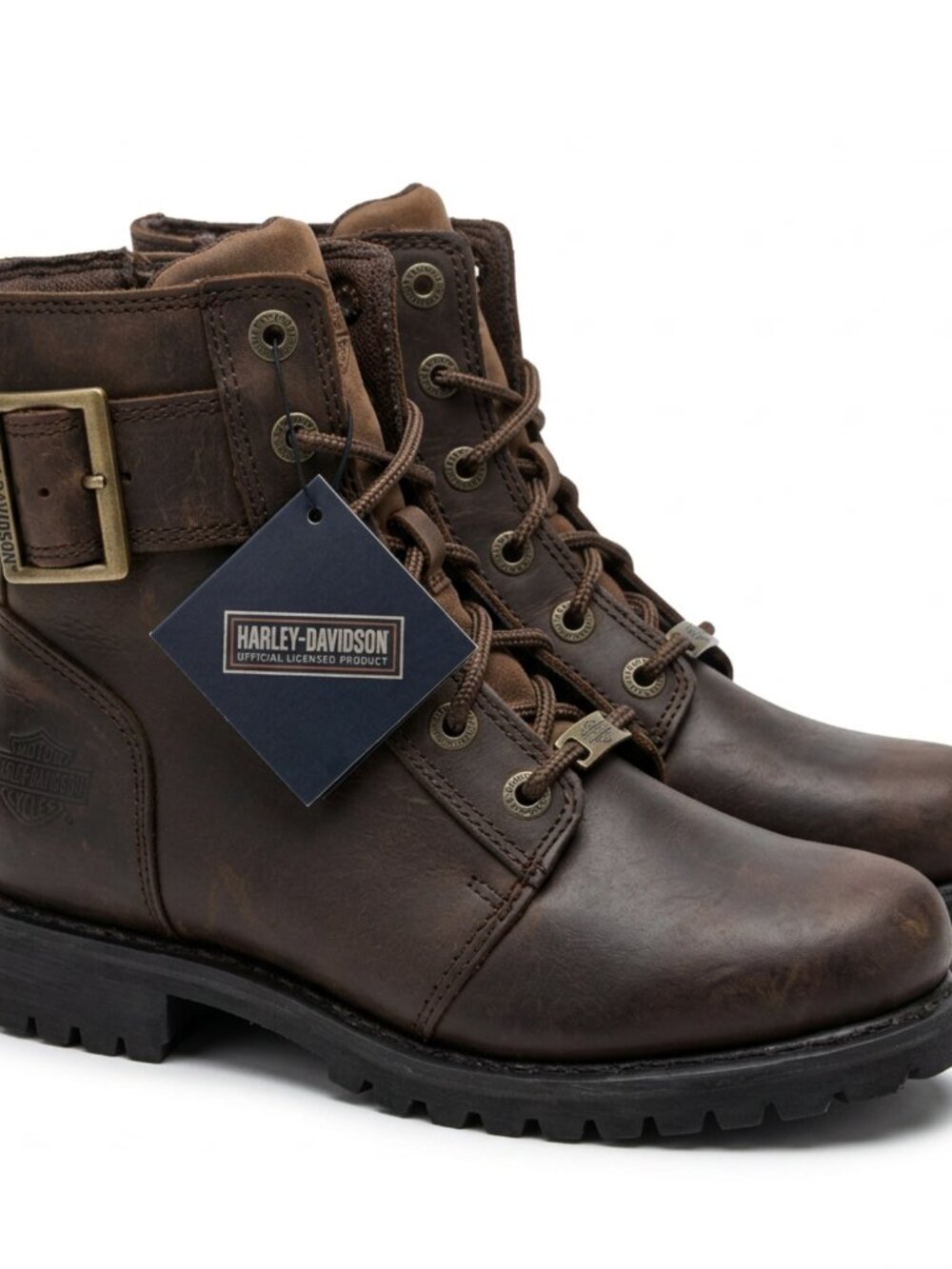 Harley-Davidson Sylewood Brown Leather Motorcycle Boots Womens 6.5